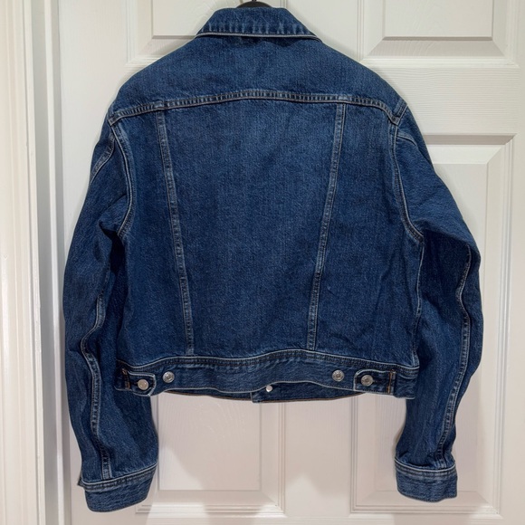 Everlane The Shrunken Denim Jacket Dark Indigo Wash Sz XL - Picture 6 of 12